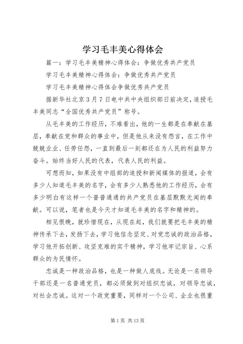 学习毛丰美心得体会 (8).docx