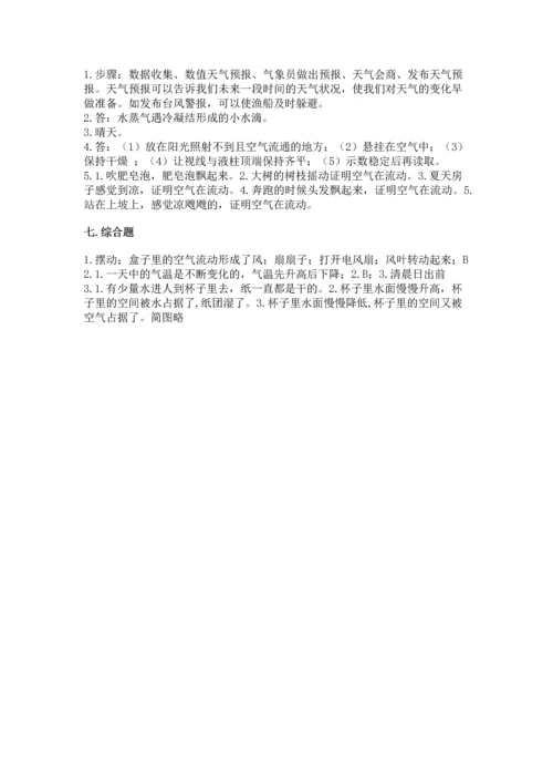 教科版三年级上册科学期末测试卷含答案（实用）.docx