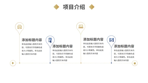 商务风商业计划书蓝金色通用PPT模板