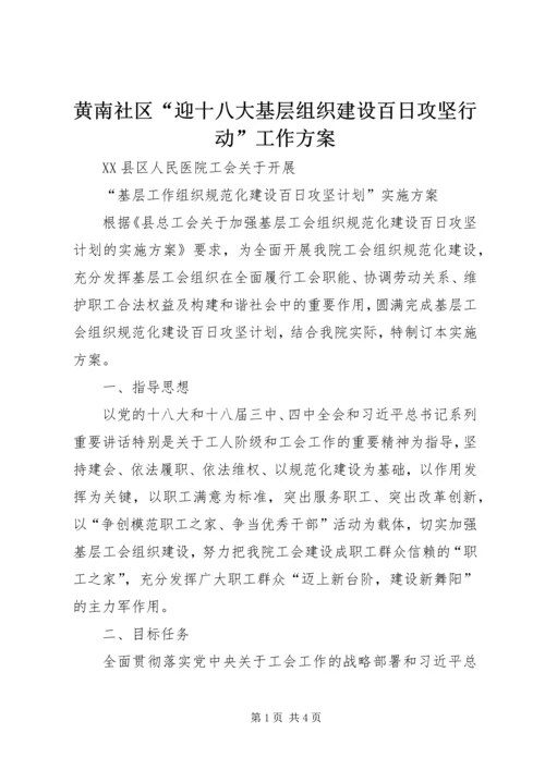 黄南社区“迎十八大基层组织建设百日攻坚行动”工作方案 (4).docx