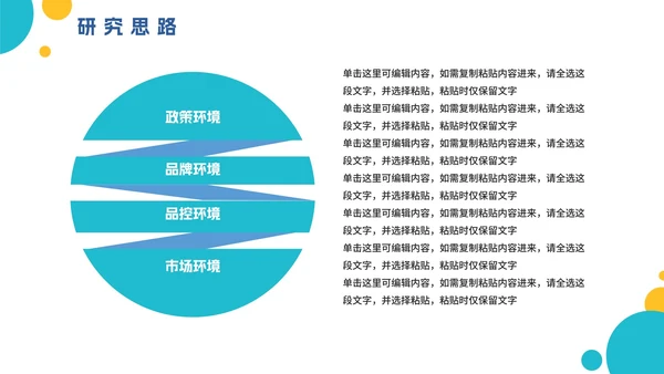 扁平简约波点毕业论文答辩开题PPT模板