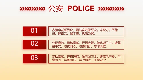 红色大气警察自查报告PPT动态模板