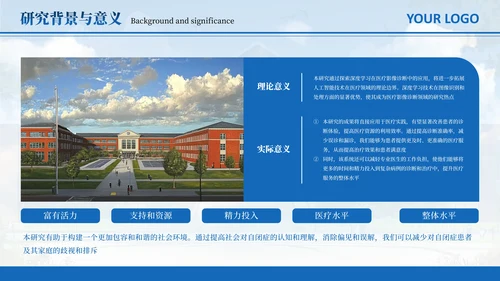 蓝色简约风毕业答辩PPT模板