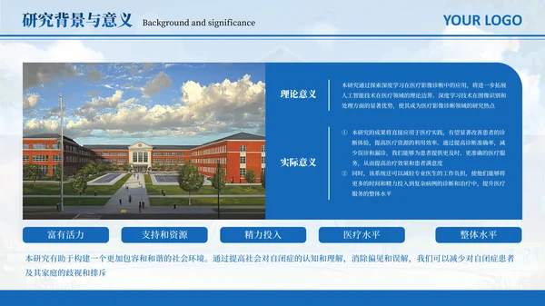 蓝色简约风毕业答辩PPT模板