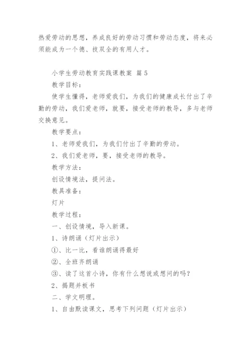 小学生劳动教育实践课教案.docx