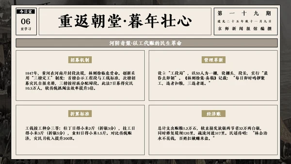 复古报纸风历史人物介绍林则徐