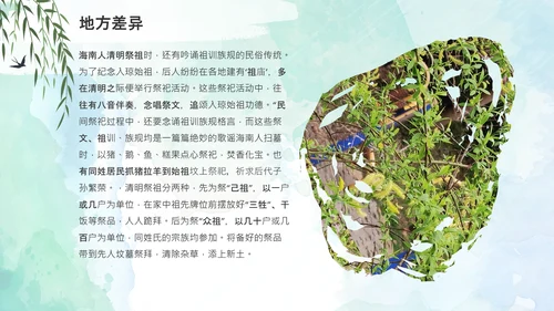清明节起源习俗文化介绍通用PPT模板