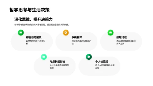 哲学思考应用课程PPT模板