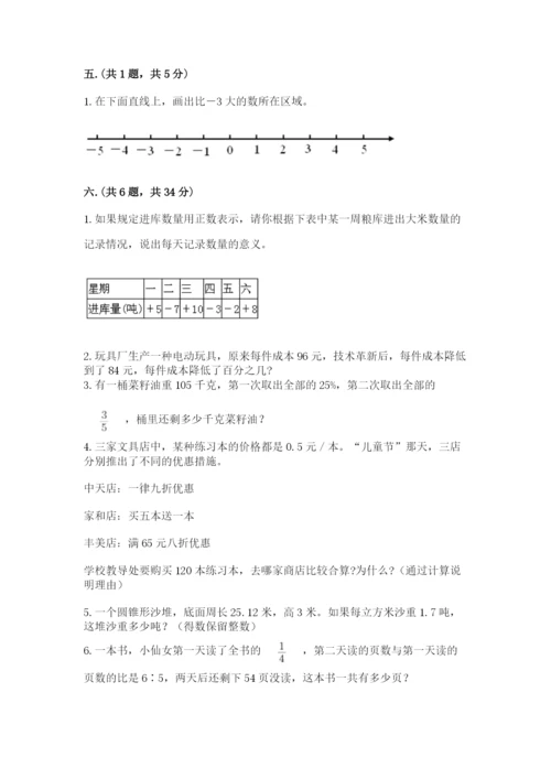 苏教版数学小升初模拟试卷带答案（达标题）.docx