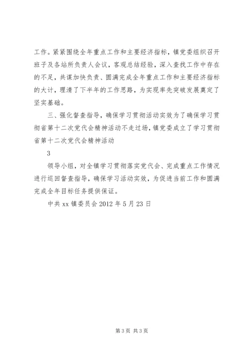 学习贯彻省第十二次党代会精神情况的报告.docx