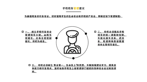校车学校管理建议PPT模板