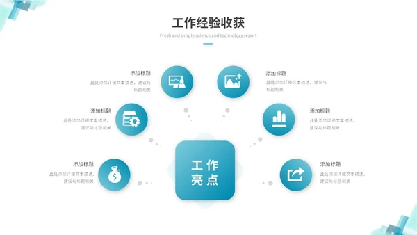 简约科技风IT述职报告工作总结ppt模板