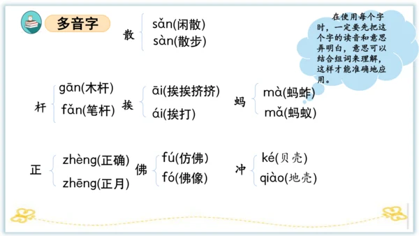 统编版三年级语文下册同步高效课堂系列第一单元（复习课件）