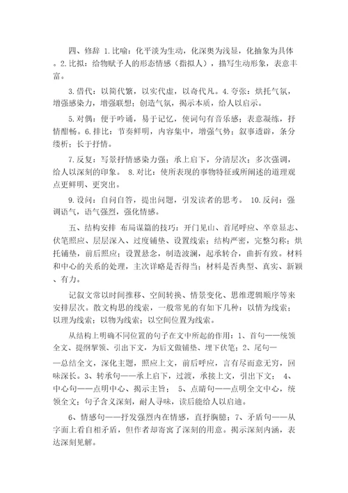 议论文句子表达效果的答题格式