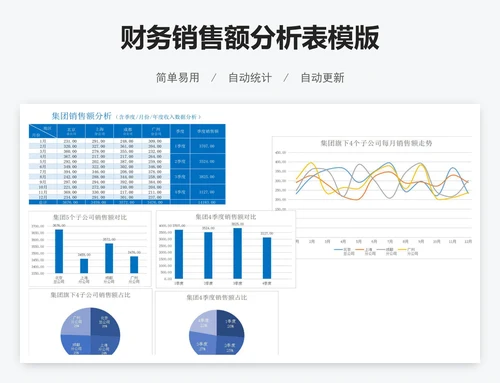 财务销售额分析表模版