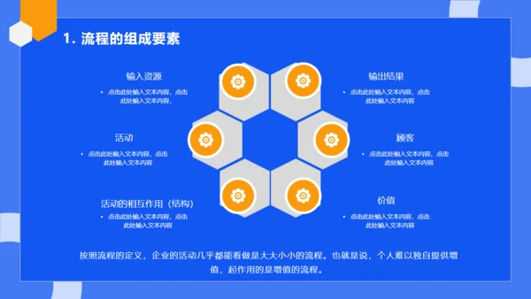 公司流程管理培训蓝色通用PPT模板