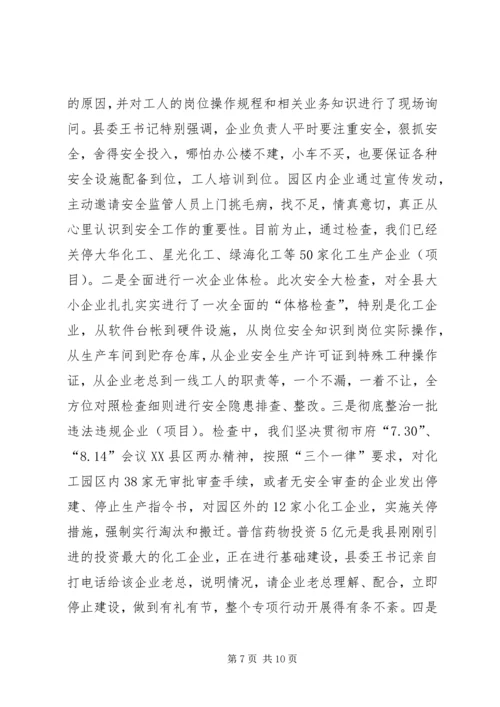 向督查组的关于全县安全生产大检查工作的情况汇报.docx