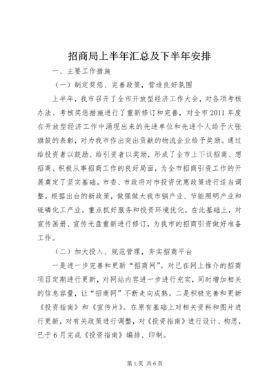 招商局上半年汇总及下半年安排.docx