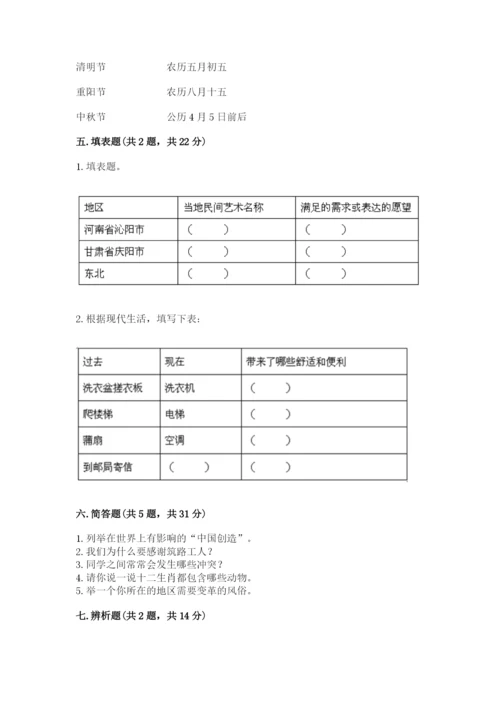 部编版四年级下册道德与法治期末测试卷（考点梳理）word版.docx