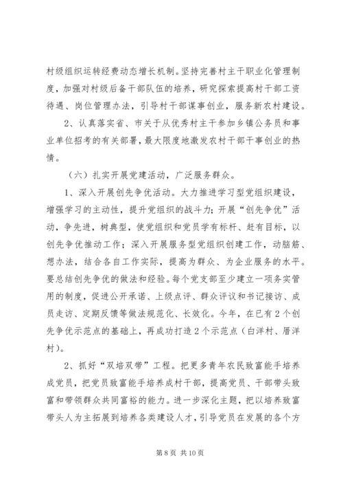 乡镇在创先争优活动中开展基层组织建设年的阶段总结.docx