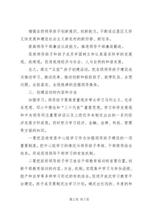 开发区创建五型领导班子活动计划.docx