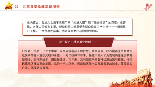 推进民族团结进步成就综述：同心奔赴美好前程专题党课PPT