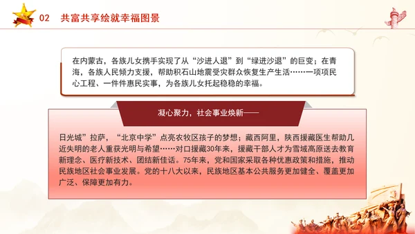 推进民族团结进步成就综述：同心奔赴美好前程专题党课PPT