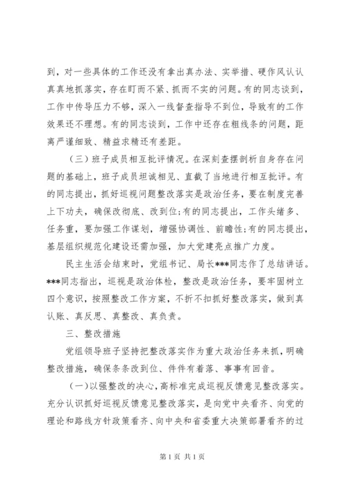 巡视整改专题民主生活会情况报告.docx