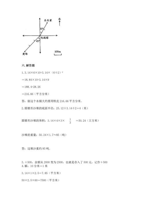 人教版六年级下册数学期末测试卷【考点提分】.docx