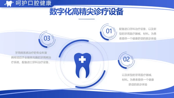 蓝色简约医疗牙科工作汇报计划PPT