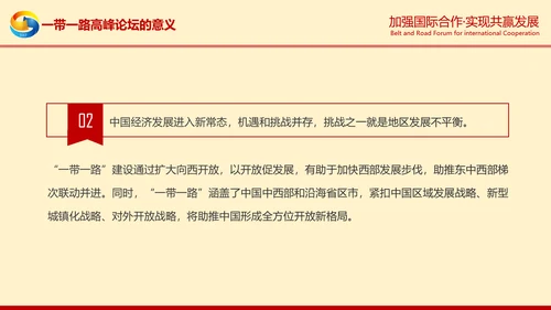 一带一路高峰论坛一带一路介绍PPT模板