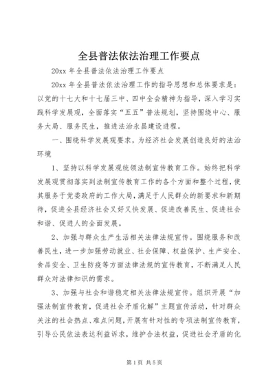 全县普法依法治理工作要点 (2).docx