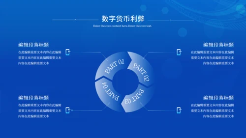 科技风数字货币推广金融数字经济通用PPT模板