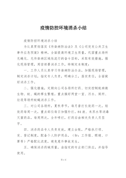 疫情防控环境消杀小结.docx