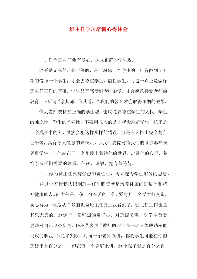 班主任学习培训心得体会.docx