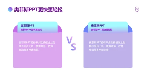 蓝紫渐变风格工作汇报PPT模板