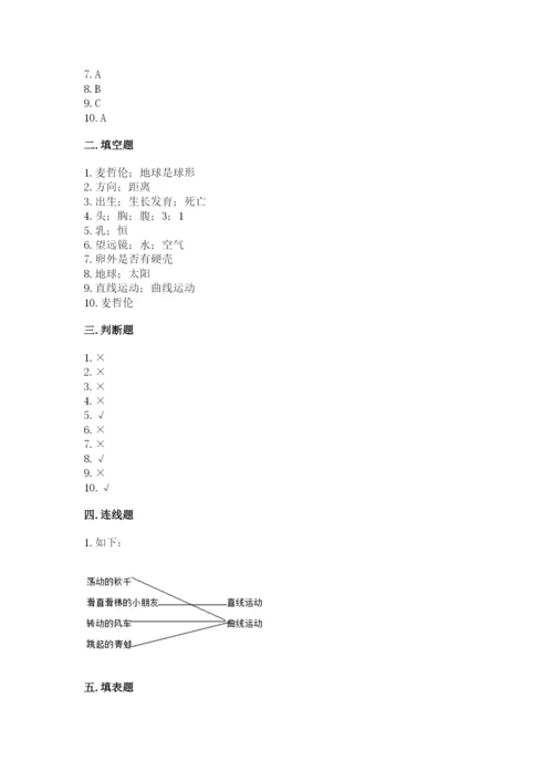 教科版三年级下册科学期末测试卷带答案（实用）.docx