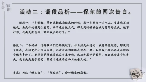 八年级下册 第六单元 名著导读 《钢铁是怎样炼成的》课件(共57张PPT)