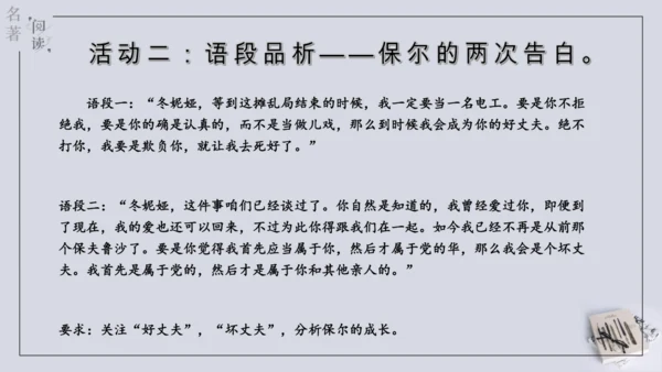 八年级下册 第六单元 名著导读 《钢铁是怎样炼成的》课件(共57张PPT)