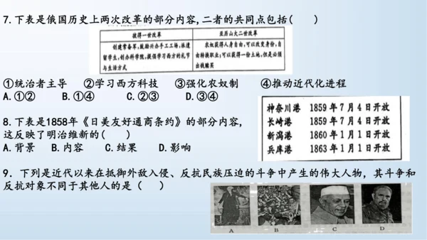 九下第一单元 殖民地人民的反抗与资本主义制度的扩展  单元复习课件