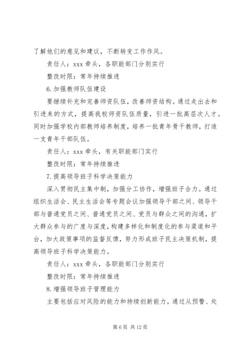领导班子成员个人整改方案.docx