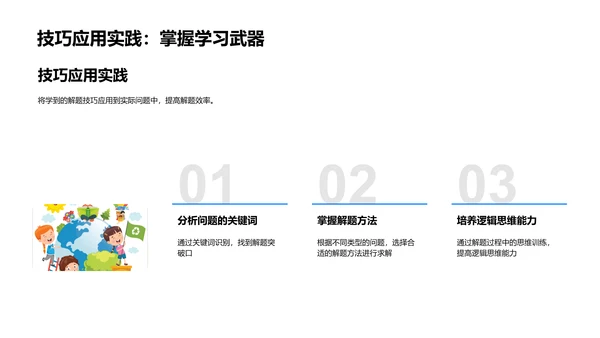 数学解题技巧教授PPT模板