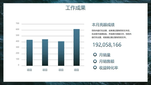 实景高级现代海浪工作汇报PPT模板
