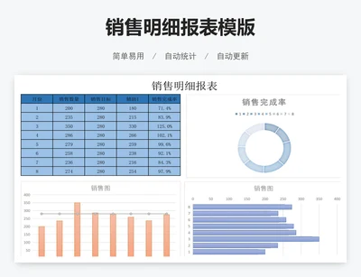 销售明细报表模版