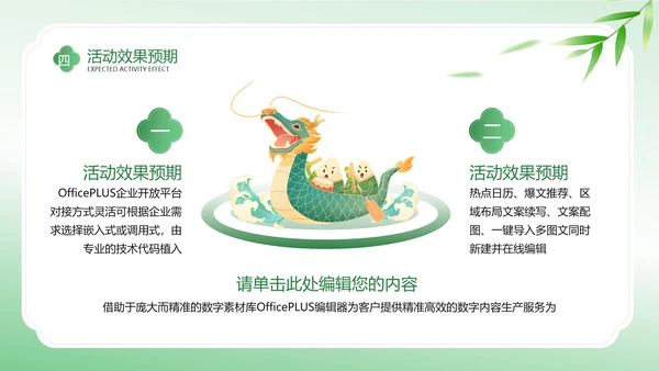 绿色清新风端午节传统习俗宣传PPT