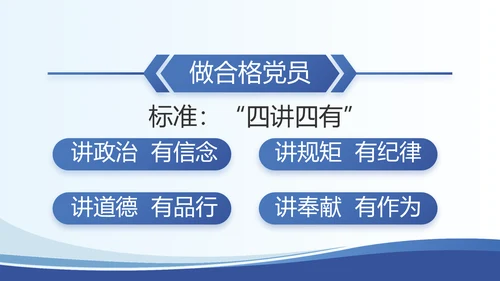 蓝色大气党建党支部述职报告动态PPT