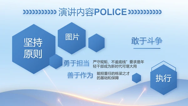 蓝色大气公安机关年终工作总结动态PPT