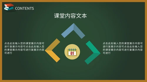 绿色黑板卡通教师课件PPT模板