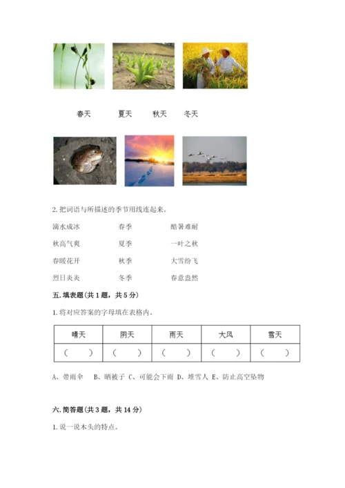 教科版小学二年级上册科学期末测试卷含完整答案【考点梳理】.docx