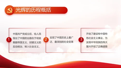 奋斗百年路启航新征程动态PPT模板